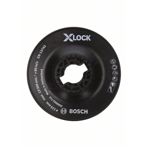 Гумена подложка BOSCH X-LOCK 115 mm твърда