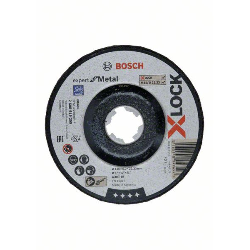 Диск за шлайфане на метал BOSCH X-LOCK 125x6 mm
