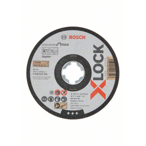 Карбофлексов диск BOSCH X-LOCK Standard for Inox 125x1.0 mm - 10 броя Карбофлексов диск BOSCH X-LOCK Standard for Inox 125x1.0 mm - 10 броя