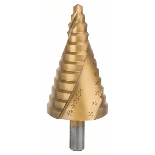 Стъпаловидно свредло BOSCH HSS-TiN 6-39 mm Стъпаловидно свредло BOSCH HSS-TiN 6-39 mm