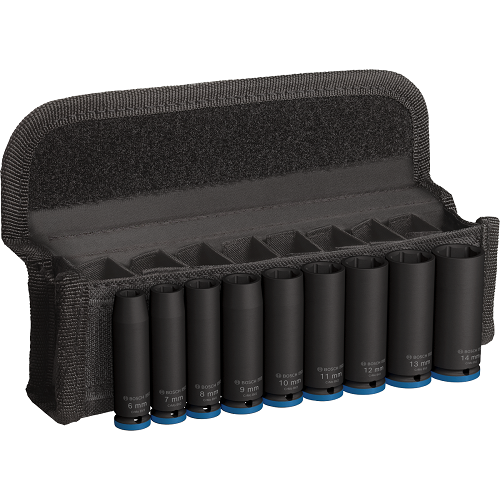 Комплект дълбоки вложки BOSCH PRO Impact Socket Set, 1/4", 9 броя Комплект дълбоки вложки BOSCH PRO Impact Socket Set, 1/4", 9 броя