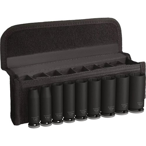 Комплект дълбоки вложки BOSCH PRO Impact Socket Set, 3/8", 9 броя Комплект дълбоки вложки BOSCH PRO Impact Socket Set, 3/8", 9 броя
