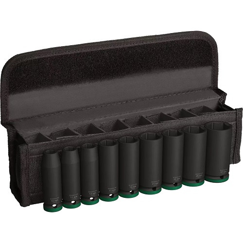 Комплект вложки BOSCH PRO Impact Socket Set, 1/2", дълбоки, 9 броя Комплект вложки BOSCH PRO Impact Socket Set, 1/2", дълбоки, 9 броя