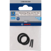 Пръстен и щифт BOSCH PRO за вложки 1/4", 4 броя Пръстен и щифт BOSCH PRO за вложки 1/4", 4 броя