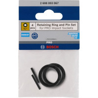 Пръстен и щифт BOSCH PRO за вложки 3/4", 4 броя Пръстен и щифт BOSCH PRO за вложки 3/4", 4 броя