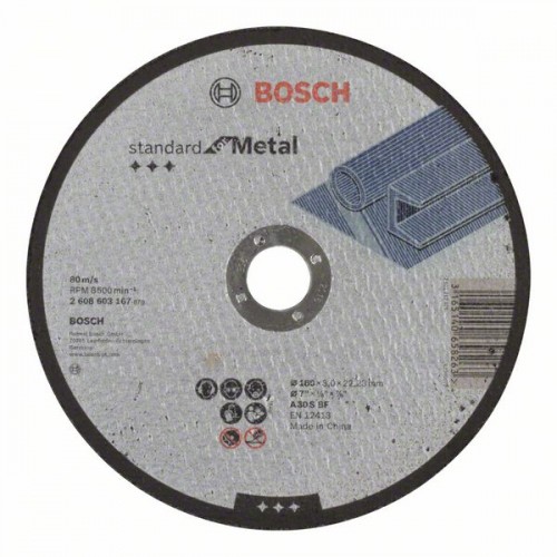 Карбофлексов диск BOSCH за рязане на метал Ф180х3х22.23 standard