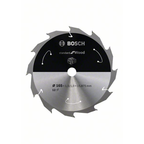 Диск за акумулаторен циркуляр BOSCH 165x15,875 mm Диск за акумулаторен циркуляр BOSCH 165x15,875 mm