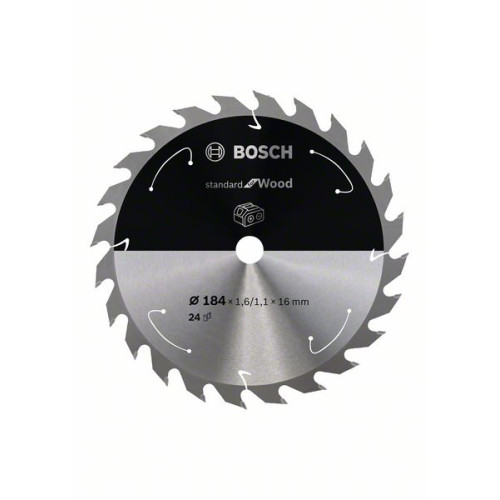 Диск за акумулаторен циркуляр BOSCH 184x16 mm 24 зъба