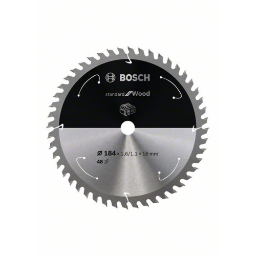 Диск за акумулаторен циркуляр BOSCH 184x16 mm 48 зъба