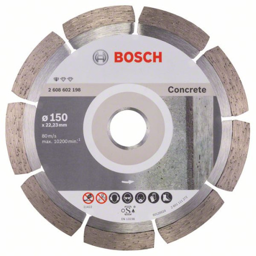 Диамантен диск BOSCH за бетон Ф150х22.23 Standard for Concrete