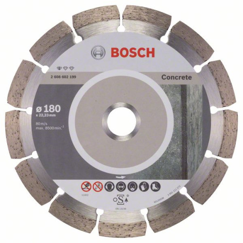 Диамантен диск BOSCH за бетон Ф180х22.23 Standard for Concrete