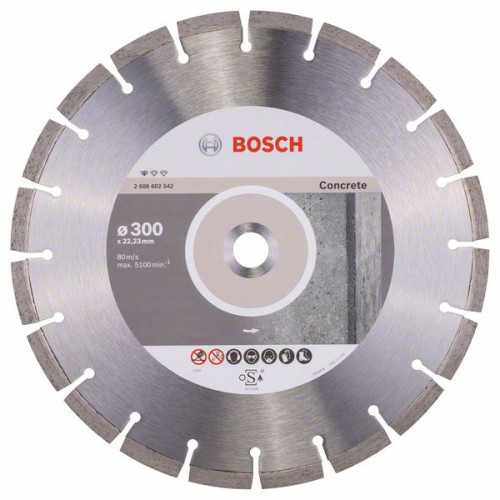 Диамантен диск BOSCH за бетон Ф300х22.23 Standard for Concrete