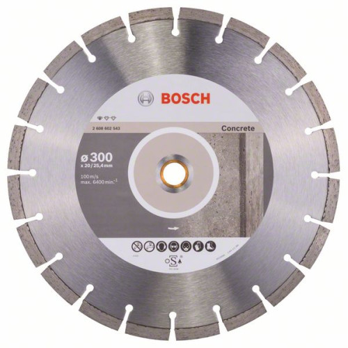 Диамантен диск BOSCH за бетон Ф300х20-25.4 Standard for Concrete