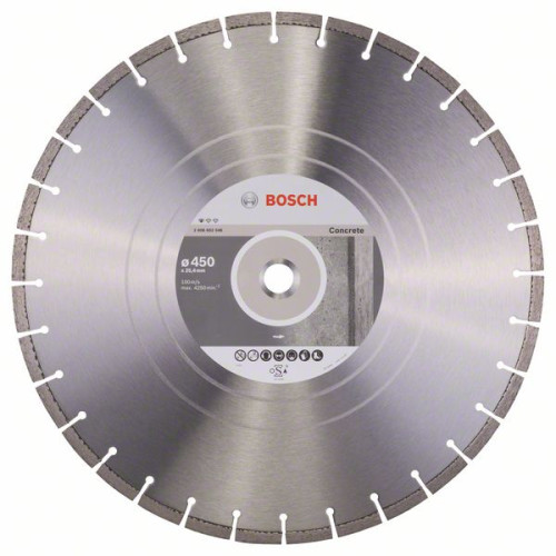 Диамантен диск BOSCH за бетон Ф450х25.4 Standard for Concrete