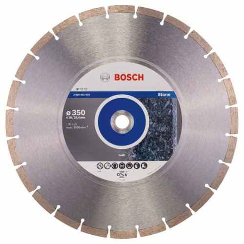Диамантен диск BOSCH за камък Ф350х20 Standard for Stone