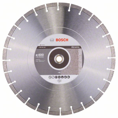 Диамантен диск BOSCH за абразиви Ф400х20-25.4 Standard for Abrasive