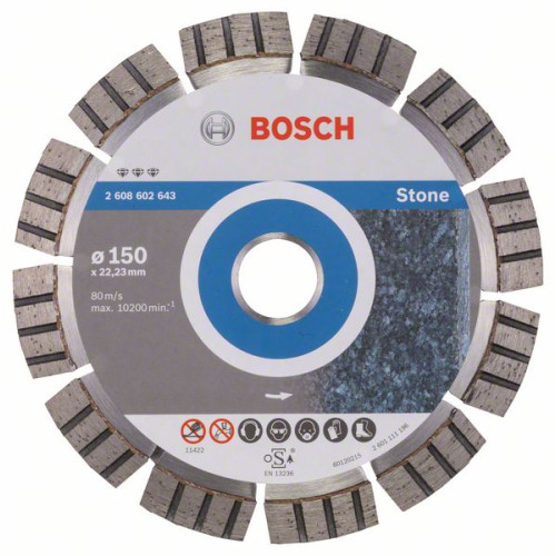 Диамантен диск BOSCH за камък Ф 150х22,23 Best for Stone