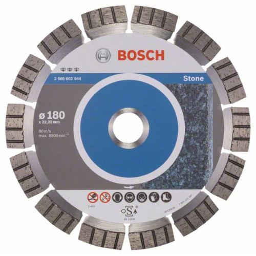 Диамантен диск BOSCH за камък Ф180х22,23 Best for Stone