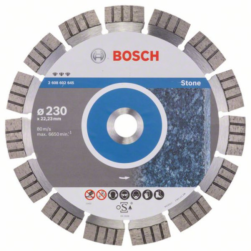 Диамантен диск BOSCH за камък Ф230х22,23 Best for Stone