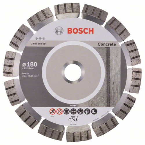 Диамантен диск BOSCH за бетон Ф180х22.23 Best for Concrete Диамантен диск BOSCH за бетон Ф180х22.23 Best for Concrete