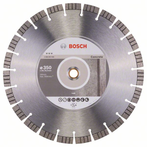 Димантен диск BOSCH за бетон Ф350х20-25.4 Best for Concrete