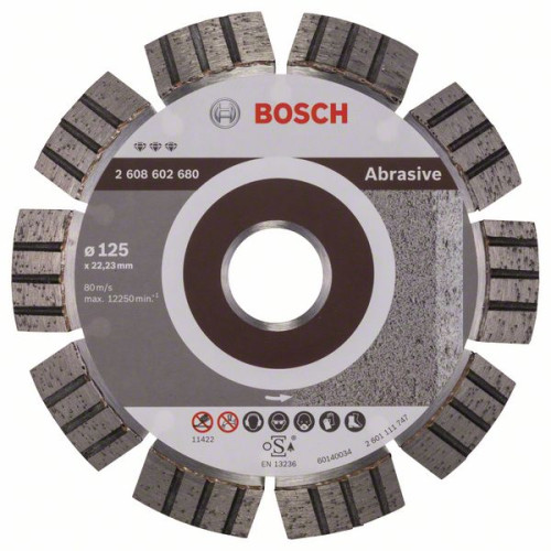 Диамантен диск  BOSCH за абразиви Ф125х22.23 Best for Abrasive