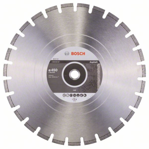 Диамантен диск BOSCH за асфалт Ф450х25.4 Standard for Asphalt