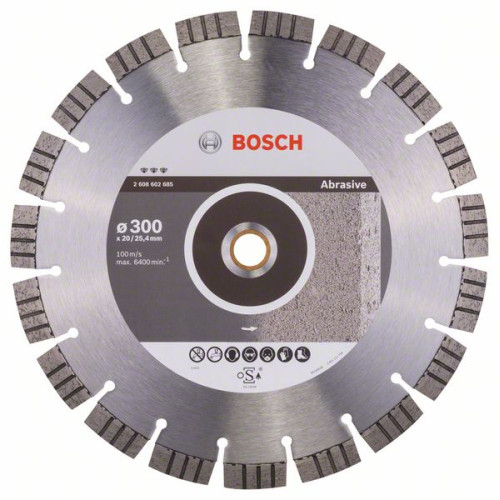 Диамантен диск BOSCH за абразиви Ф300х20-25.4 Best for Abrasive