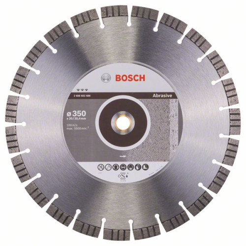 Диамантен диск BOSCH за абразиви Ф350х20-25.4 Best for Abrasive