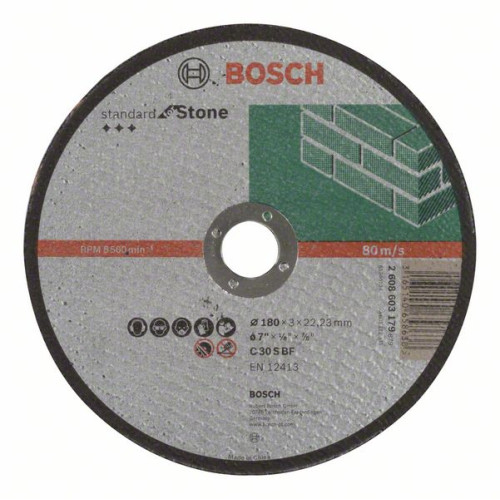 Карбофлексов диск BOSCH за рязане на камък Ф180х3х22.23 standard
