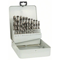 Комплект свредла за метал HSS-G, DIN 338, 135° в метална касета, 25 части BOSCH 1-13mm Комплект свредла за метал HSS-G, DIN 338, 135° в метална касета, 25 части BOSCH 1-13mm