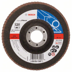 Ветрилообразен диск за шлайфане X551, Expert for Metal BOSCH 125 mm, G 120