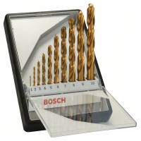 Комплект Robust Line свредла за метал HSS-TiN, 135°, 10 части BOSCH