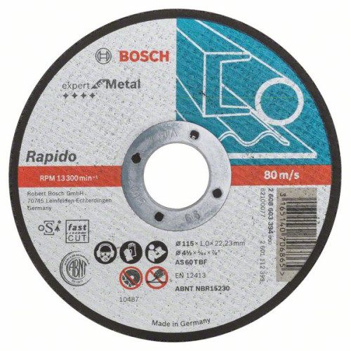 Диск за рязане, прав, Expert for Metal – Rapido BOSCH Диск за рязане, прав, Expert for Metal – Rapido BOSCH