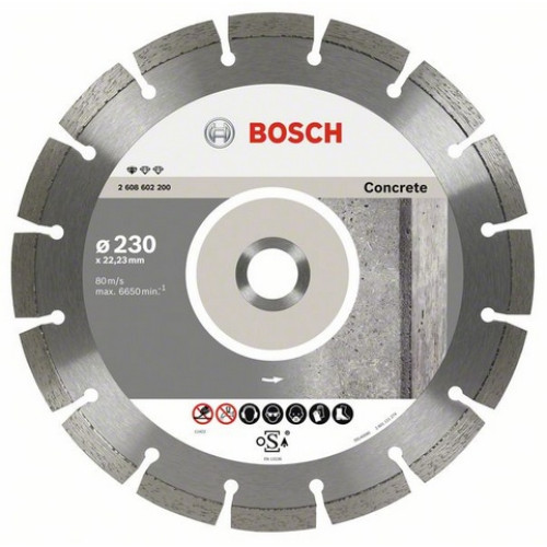 Диамантен диск BOSCH за бетон Ф230х22.23 Standard for Concrete